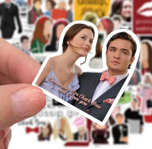 뷰티 드라마 가십 걸 그래피티 방수 스케이트보드 여행 가방, 전화 노트북 수하물 스티커, DIY 어린이, 10 개, 30 개, 50 개