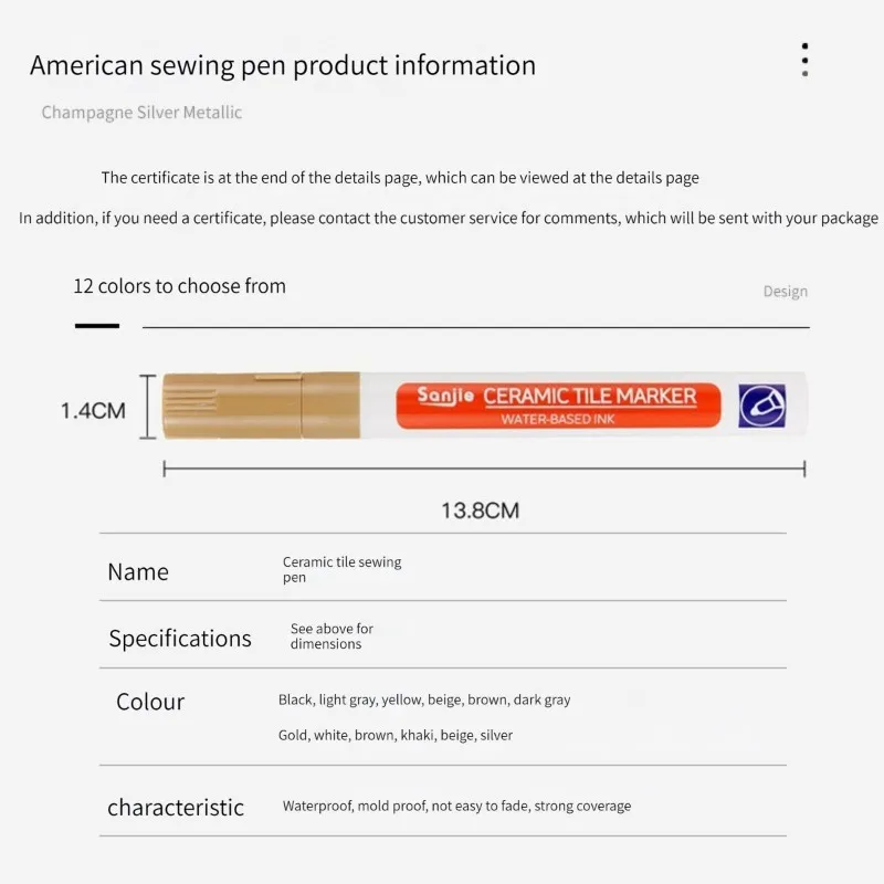 세라믹 타일 펜 벽 그라우트 복원기 펜, 수리 마커 그라우트 필러 펜, 타일 벽 바닥 욕실 주방 흰색