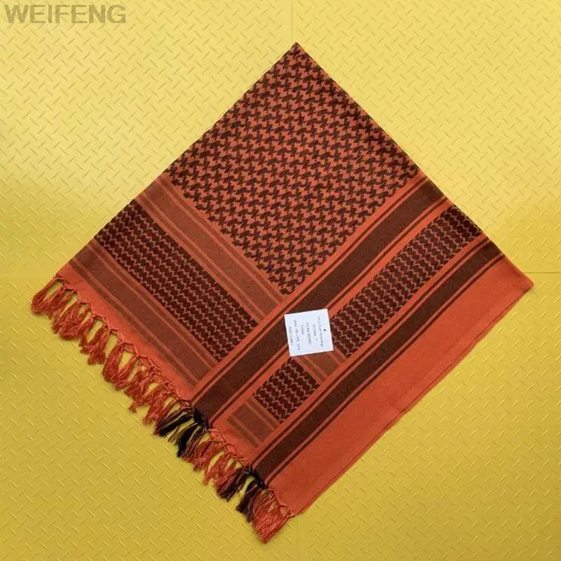 전술 아랍 Keffiyeh Shemagh 코튼 스카프, 겨울 숄, 목 워머 커버, 헤드 랩, 방풍, 하이킹, 캠핑 스카프, 남녀공용