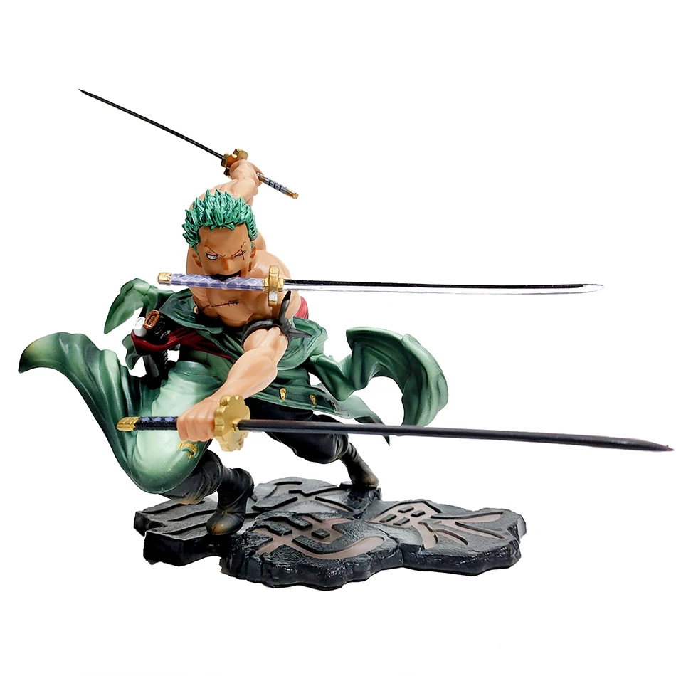 18CM 원피스 루피 피규어 Roronoa Zoro 쓰리 블레이드 Sa-maximus 만화 애니메이션 동상 PVC 액션 컬렉션 모델 완구 어린이 용