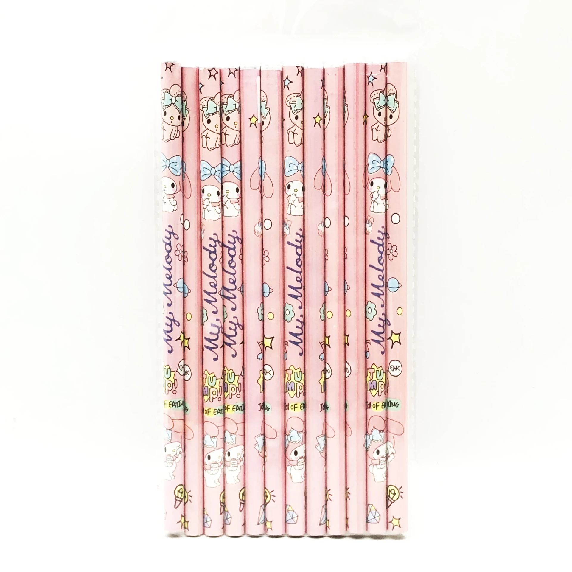 12 개 세트 산리오 연필 학생 문구 학생 애니메이션 내 멜로디 쿠로미 시나모롤 귀여운 실용 학용품 어린이 선물