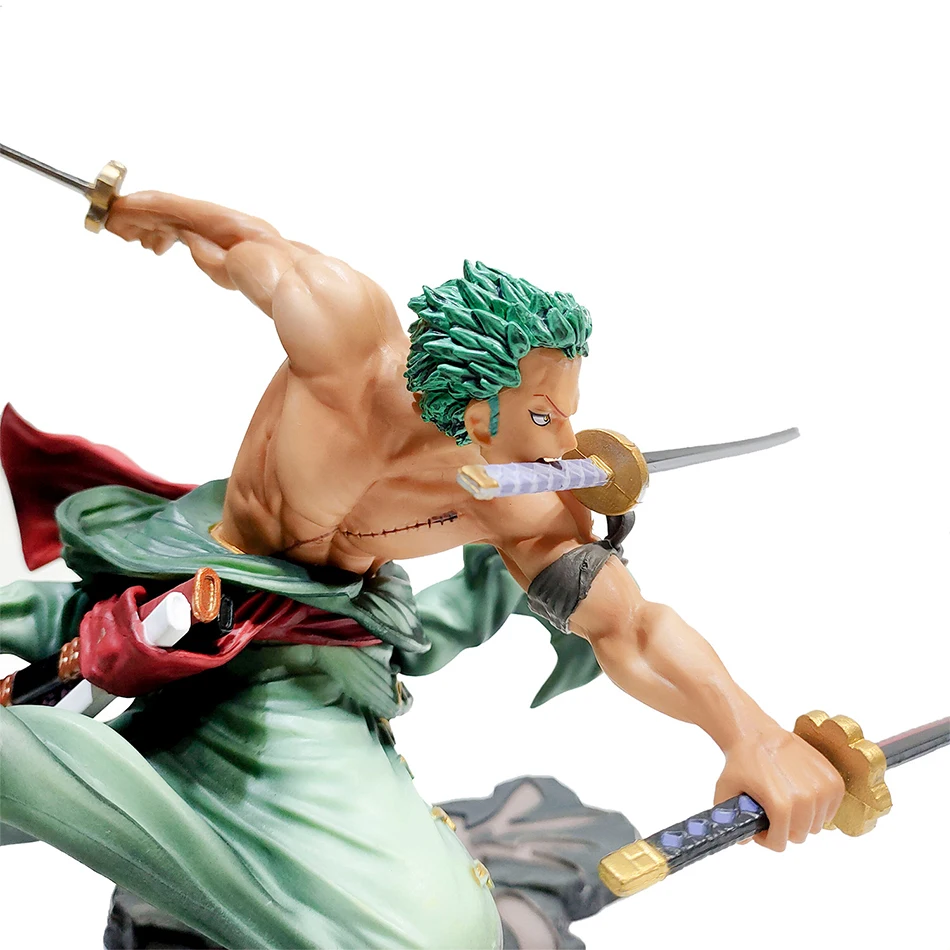 18CM 원피스 루피 피규어 Roronoa Zoro 쓰리 블레이드 Sa-maximus 만화 애니메이션 동상 PVC 액션 컬렉션 모델 완구 어린이 용