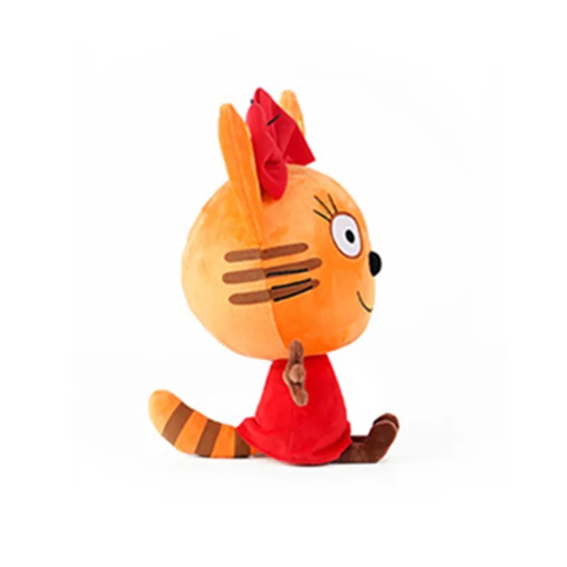 정품 kid e cats 러시아어 Три нота 내 가족 세 행복한 고양이 봉제 인형 쿠키 캔디 푸딩 Anime Cat Doll Toy Kawaii Gift