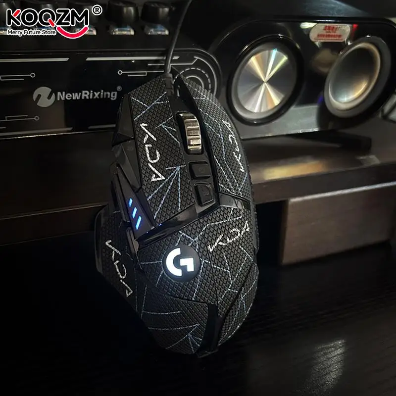 마우스 그립 테이프 스케이트 수제 스티커, 도마뱀 피부 땀 방지 미끄럼 방지 스티커, 로지텍 G502 용 내구성 그립 테이프