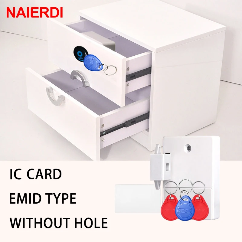 NAIERDI Invisible Sensor Lock EMID IC Card 서랍 Digital 캐비닛 지능형 전자 잠궜을 대 한 옷장 가구 하드웨어