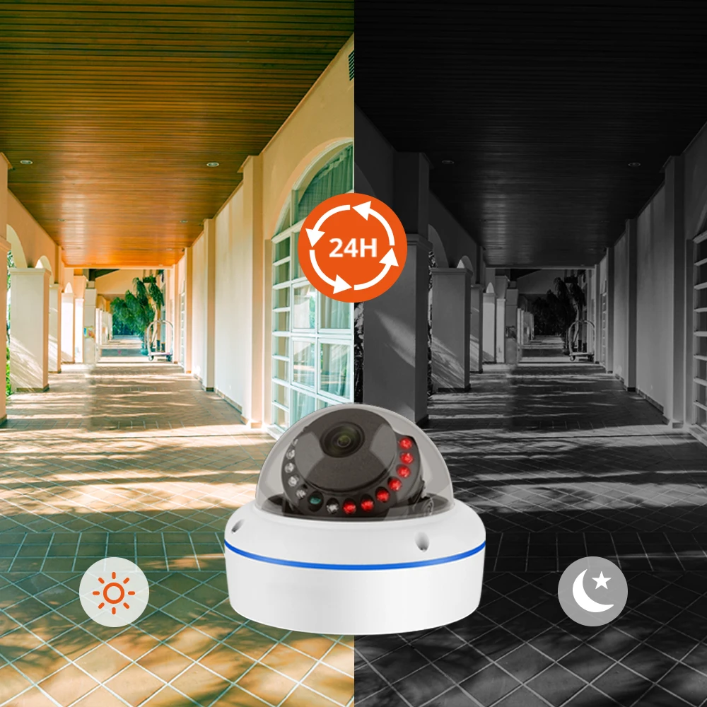 MISECU 슈퍼 HD 감시 IP POE 카메라 마이크 돔 실내 비디오 보안 홈 카메라, 금속 이메일 푸시 P2P, 5MP, 4MP, H.265