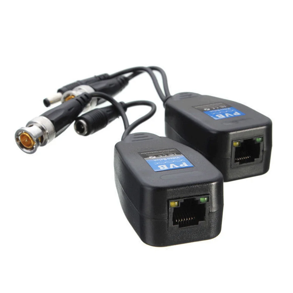 CCTV 동축 BNC 비디오 파워 발룬 트랜시버, CAT5e 6 RJ45 커넥터, HJ55, 5 쌍