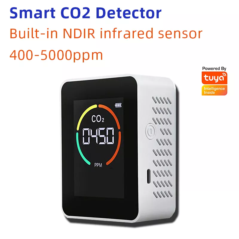 WIFI/Zigbee Tuya 스마트 CO2 센서 NDIR 이산화탄소 감지기, 고정밀 LCD 디스플레이 스마트 라이프 앱 홈 title=WIFI/Zigbee Tuya 스마트 CO2 센서 NDIR 이산화탄소 감지기, 고정밀 LCD 디스플레이 스마트 라이프 앱 홈 