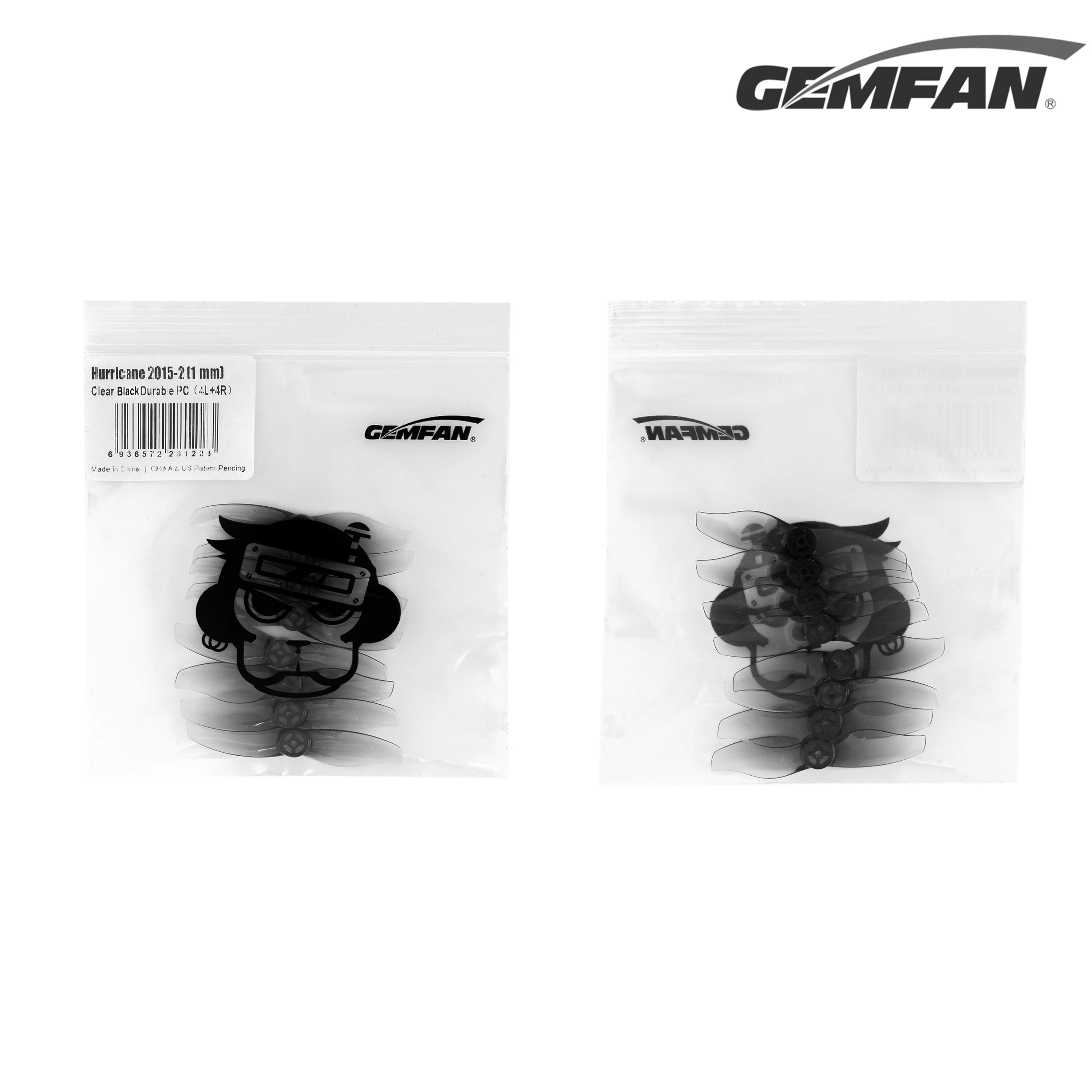 GEMFAN 2015 허리케인 2x1.5 2 블레이드 PC 프로펠러, RC FPV 프리스타일 2 인치 이쑤시개 드론 DIY 부품, 1.0mm, 1.5mm, 12 쌍