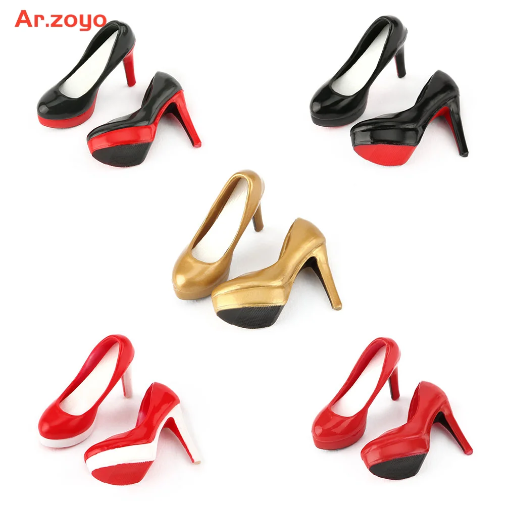 1/6 여성용 패션 소녀 하이힐 신발, 시뮬레이션 스틸레토 코트 신발 모델, 12 인치 Picen Tbleague 바디 인형 장난감