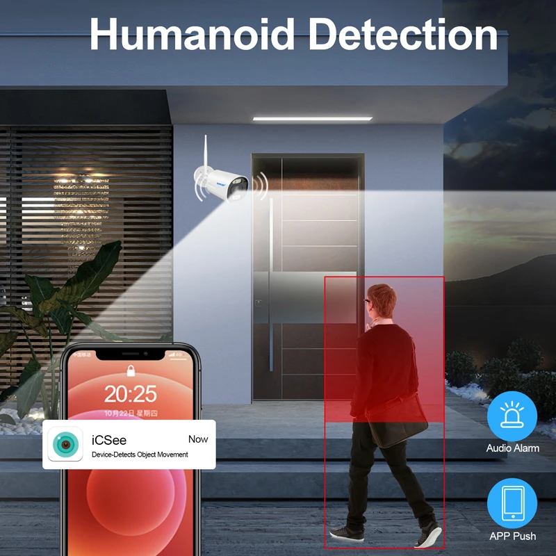 스마트 무선 CCTV 시스템 와이파이 카메라 키트, 5MP HD 보안 카메라, 오디오 AI 얼굴 감지, IP 8CH NVR 비디오 감시 세트, ICSEE