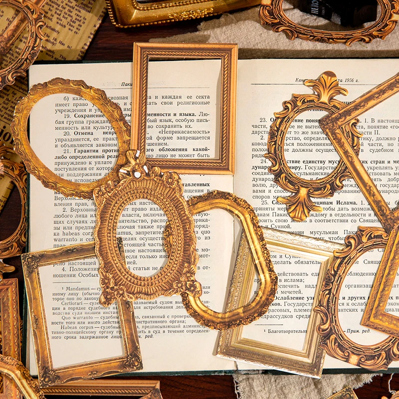 Journamm 빈티지 컷 아웃 프레임 장식 종이 정크 저널, DIY 스크랩북 콜라주 재료 플래너, 창의적인 문구, 팩당 30 개