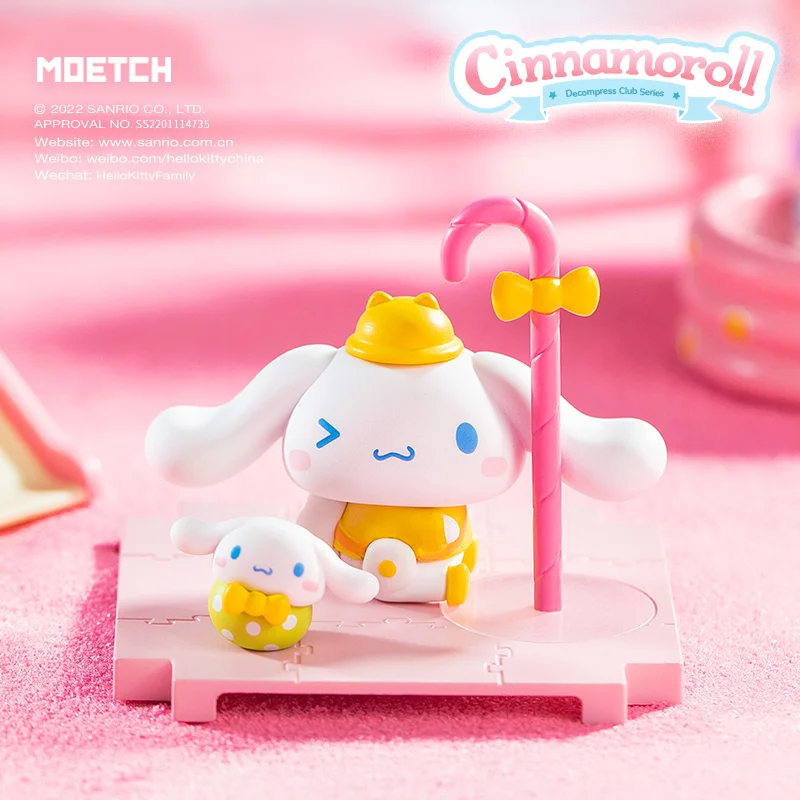 MOETCH 시나모롤 산리오 블라인드 박스, 귀여운 애니메이션 피규어 미스터리 장난감, 감압 클럽 시리즈, 생일 선물