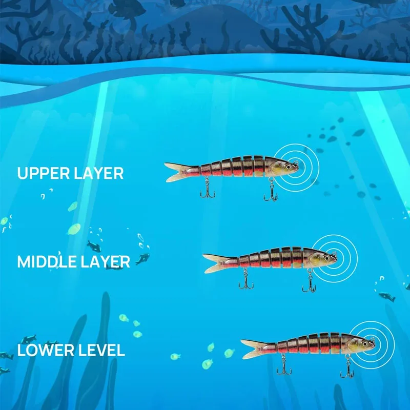 배스 송어용 낚시 미끼, 멀티 조인트 스윔베이트, 슬로우 싱킹, 바이오닉 수영 미끼, 실물 같은 배스 낚시 키트