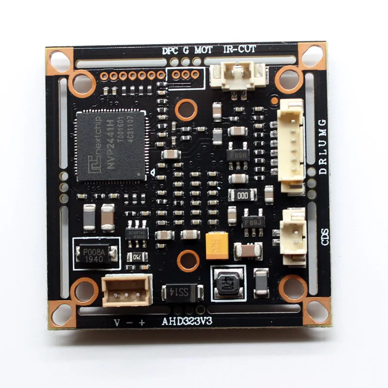 별빛 저조도 CCTV 보드 카메라 모듈 PCB AHD, 3mp 렌즈 ircut 케이블 포함, HD 1080P 1/2.9 인치 IMX323 + NVP2441