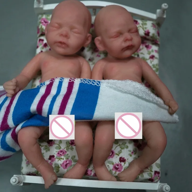 마이크로 프리미어 전신 실리콘 아기 쌍둥이 인형, 