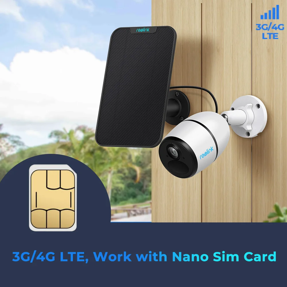 Reolink GO 네트워크 카메라, 와일드 비디오 감시, IP 캠, LTE 인간 자동차 감지 보안 카메라, G330, 4MP 배터리, 4G SIM 카드