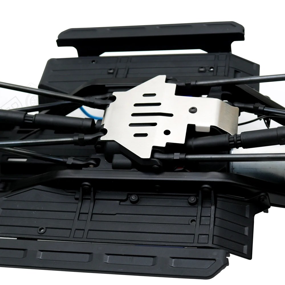 무료 배송 TRX4 스테인레스 스틸 섀시 갑옷 액슬 프로텍터 스키드 플레이트 1/10 RC 크롤러 TRX-4