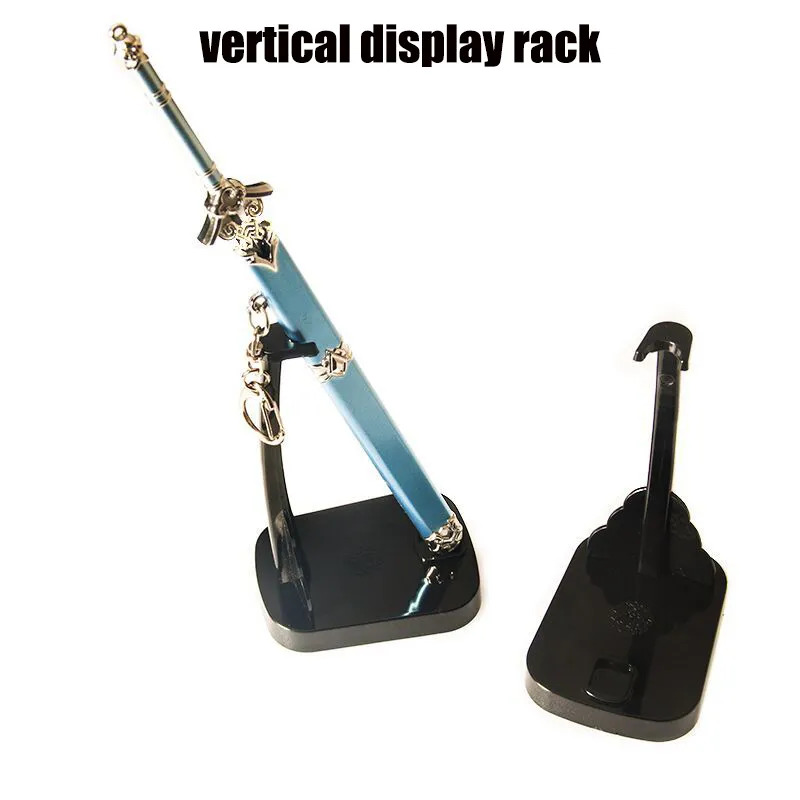 6/9/12/15/27cm 총 스피어 무기 모델 디스플레이 랙 스탠드 플라스틱 장난감 홈 장식 게임 애니메이션 주변기기 액세서리