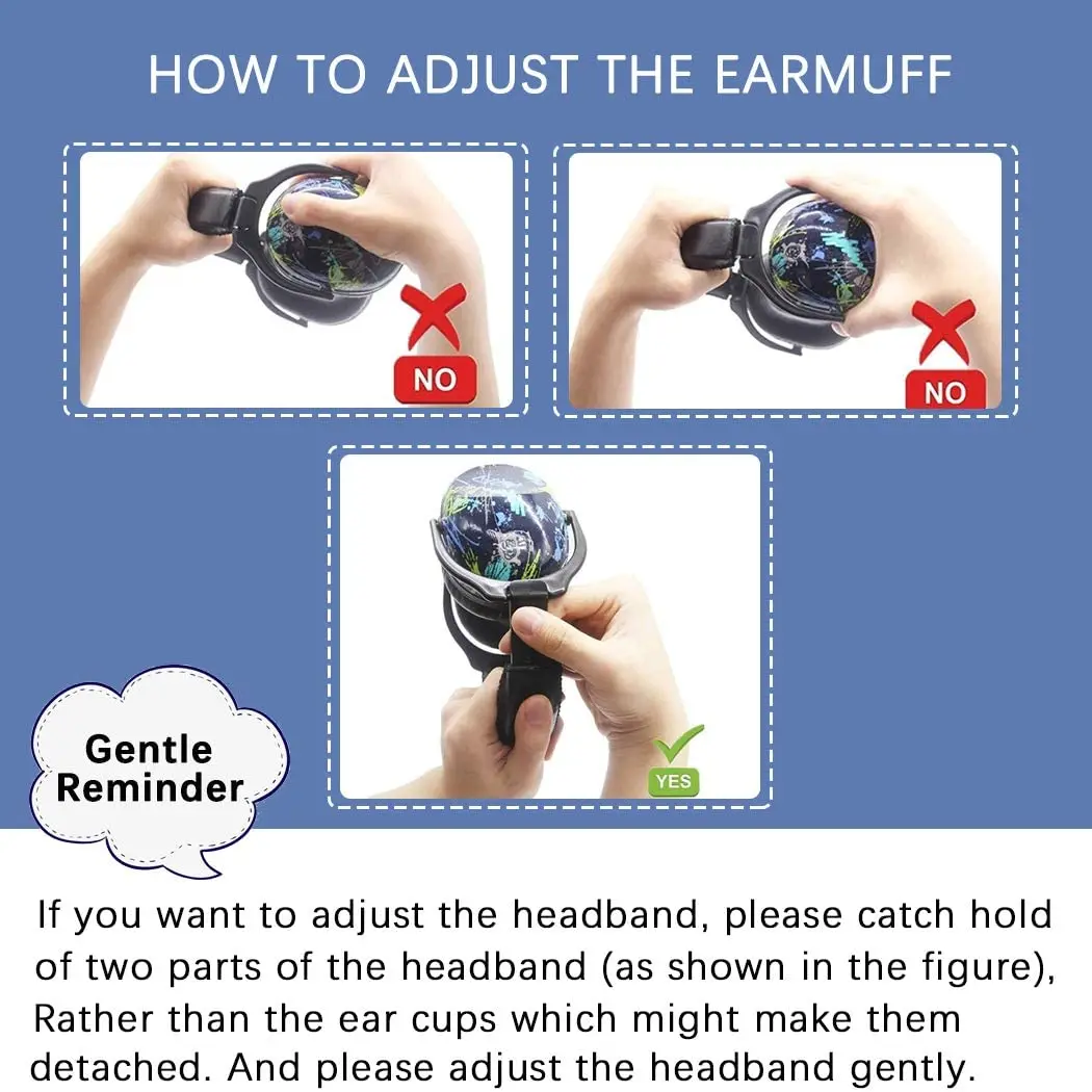 ZOHAN 어린이 귀 보호 안전 귀마개 소음 감소 귀 방어기 유아 소녀 소년을위한 최고의 청력 보호기 NRR 22dB