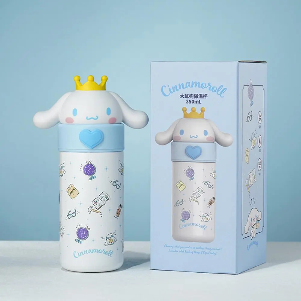 산리오 물컵, 카와이 마이 멜로디 쿠로미 시나모롤, 애니메이션 피규어 보온병 컵, 자동차 스틸 핸드 컵, 휴대용 빠른 배송, 350ml