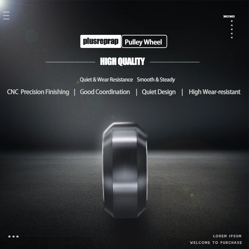 3D 프린터 플라스틱 휠 POM 빅 모델 패시브 라운드 휠 아이들러 풀리 기어, CNC 오픈빌드 V 슬롯용