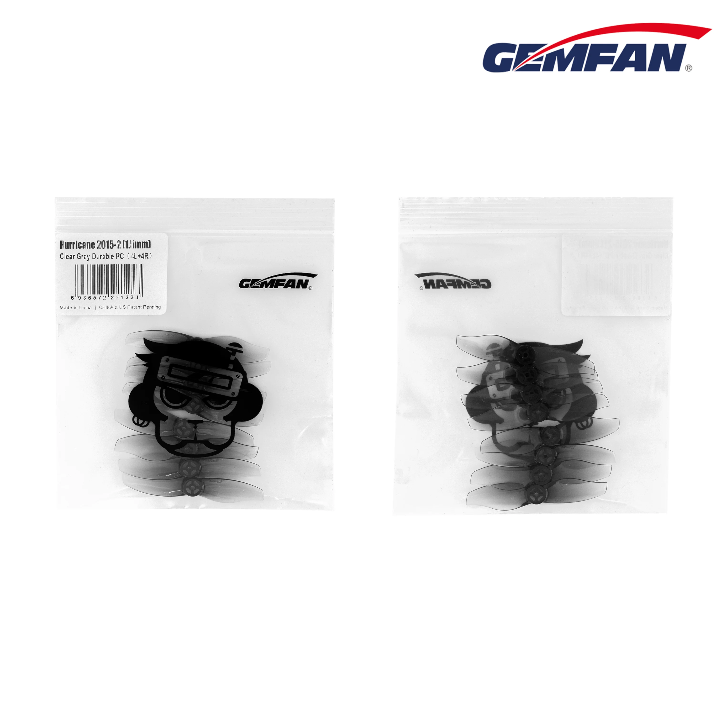 GEMFAN 2015 허리케인 2x1.5 2 블레이드 PC 프로펠러, RC FPV 프리스타일 2 인치 이쑤시개 드론 DIY 부품, 1.0mm, 1.5mm, 12 쌍