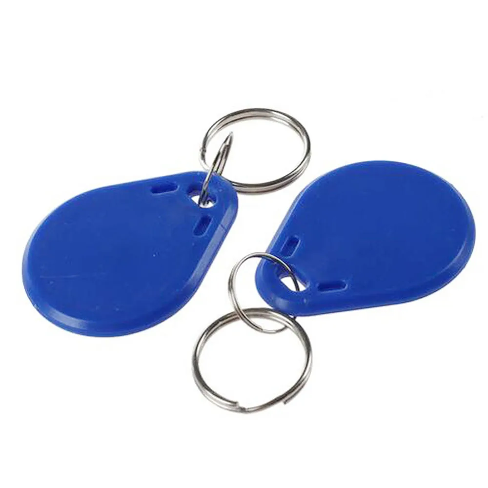 100pcs 13.56MHz IC M1 Keyfobs 태그 액세스 제어 시스템 키트 RFID 키 파인더 카드 토큰 출석 키 체인 ABS 방수