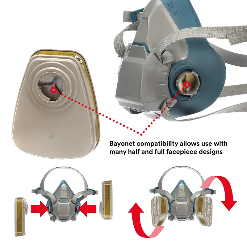 6001 6006 호흡기 카트리지, 5N11 코튼 필터 세트, 3m 가스 마스크 교체, 6200 6800/7502 마스크 액세서리 페인팅