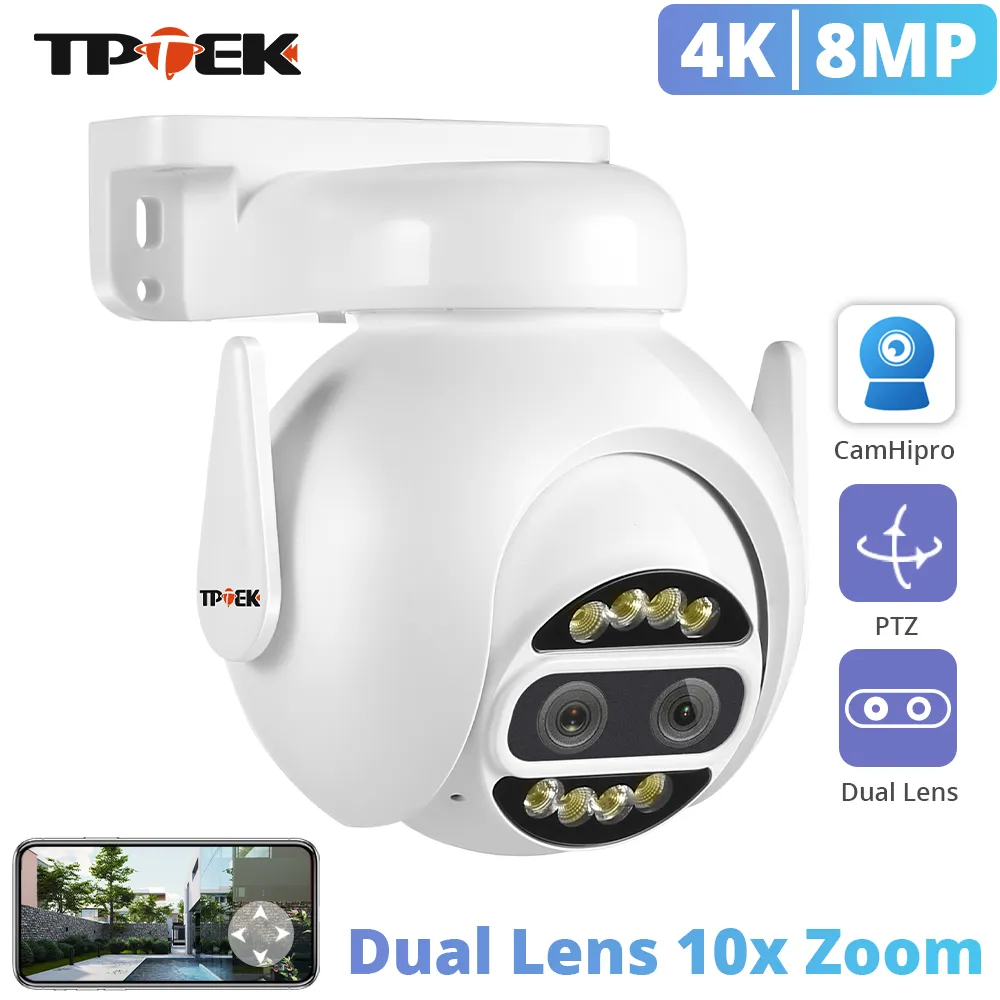 IP 카메라 야외 감시 보안 CCTV 비디오 CamHipro Camara, 와이파이 PTZ 8MP, 4K 듀얼 렌즈, 2.8mm, 8mm, 10x 디지털 줌, 4MP, 2K title=IP 카메라 야외 감시 보안 CCTV 비디오 CamHipro Camara, 와이파이 PTZ 8MP, 4K 듀얼 렌즈, 2.8mm, 8mm, 10x 디지털 줌, 4MP, 2K 