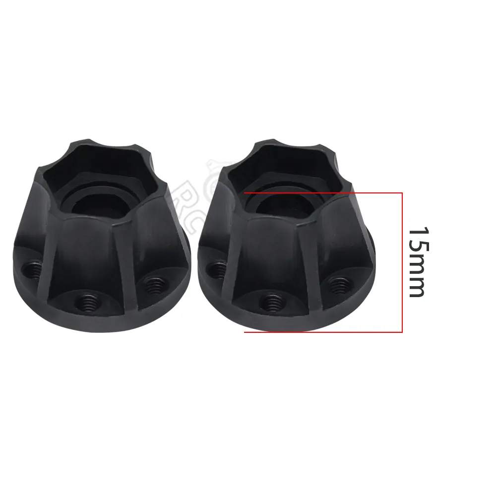 알루미늄 12mm 육각 허브 휠 확대 어댑터 2 개, 1.9 2.2 인치 휠 림 축 SCX10 RBX10 Yeti Wraith 90056 TRX4 TRX6