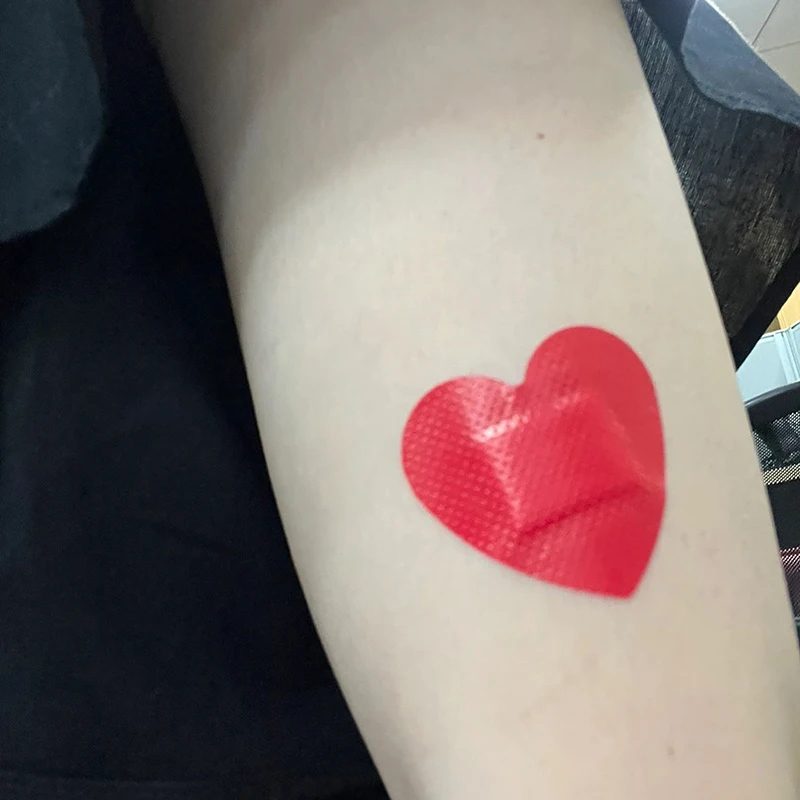 하이드로콜로이드 드레싱 패드 하트 모양 붕대, 하트 모양 자가 접착 상처 패치, 응급처치 거즈 10 개, 5 개