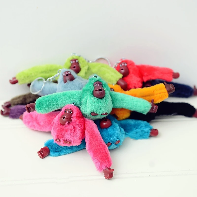 봉제 원숭이 열쇠고리, 봉제 오랑우탄 펜던트, 긴 팔 동물 열쇠고리, 고릴라 백팩 여성 가방 자동차 액세서리 장난감 선물