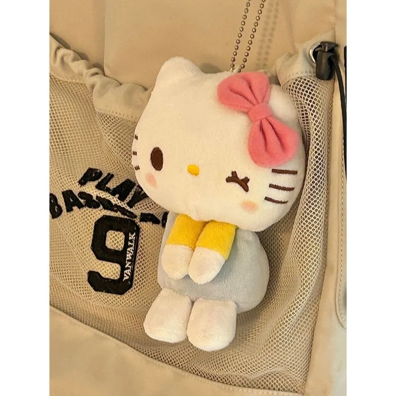 산리오 윙크 헬로 키티 봉제 펜던트, 귀여운 만화, 창의적인 말 없는 봉제 장난감 인형, 학교 가방 배낭 장식, 소녀 선물