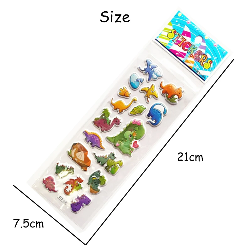 공주 만화 모양 3D 푹신한 대량 스티커 6 장, DIY 스크랩북 재미있는 아이 클래식 장난감 어린이 선물