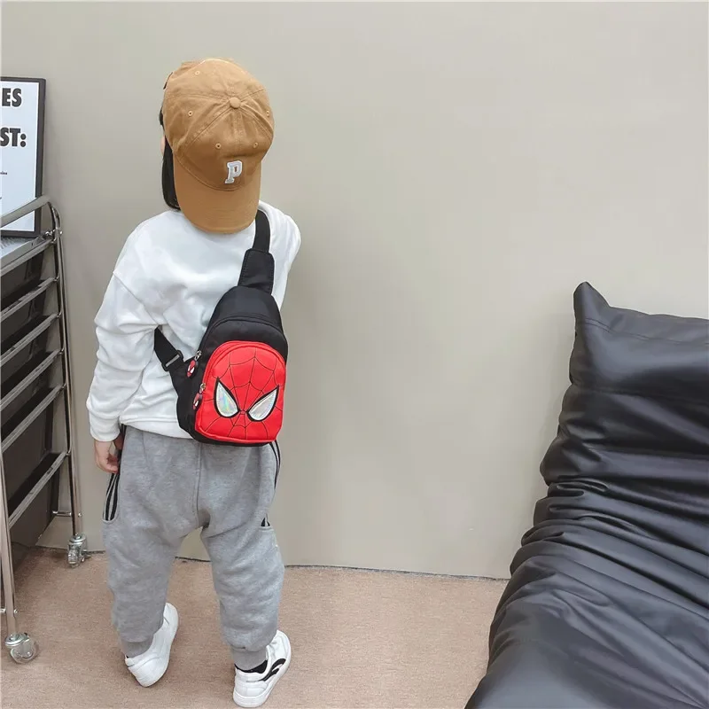 디즈니 작은 가슴 가방 애니메이션 만화 스파이더맨 슈퍼맨 다리미 맨 팩, 포켓 크로스 바디 숄더백, 패니 핸드백 야외