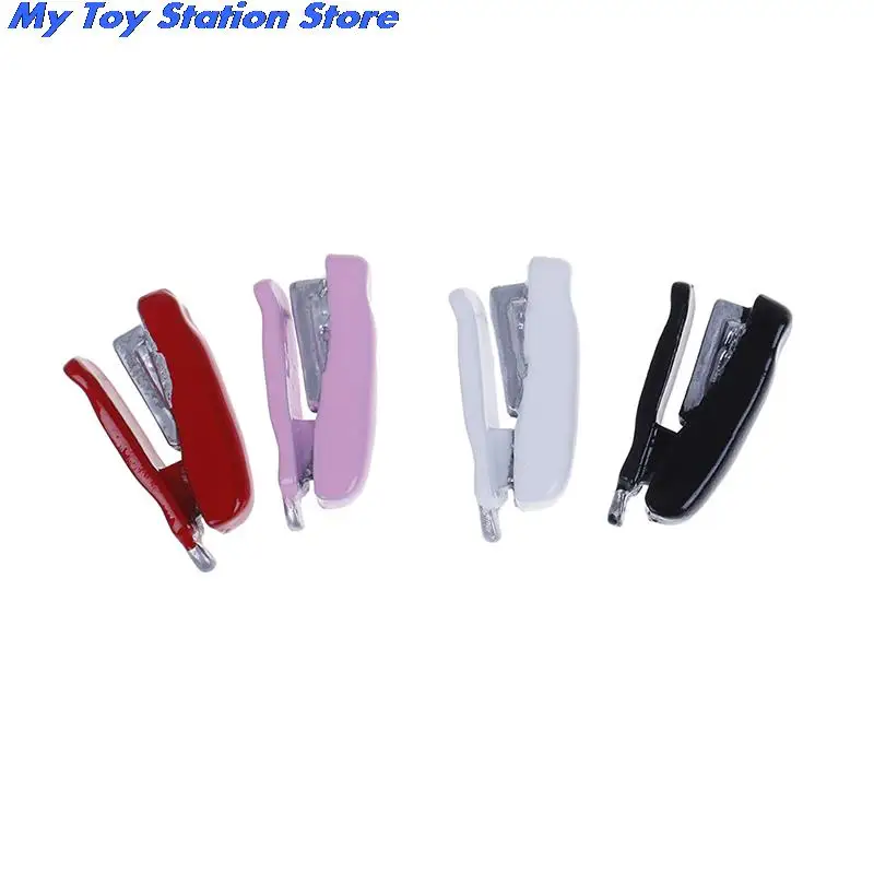 인형의 집 미니어처 1:12 장난감 금속 스테이플러, 모델 길이 1.9cm, 레드 화이트 핑크 블랙 WWP8973, 신제품