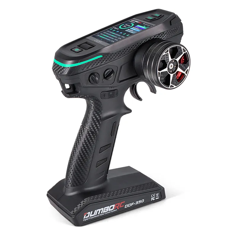 DUMBORC DDF-350 RC 리모컨, 자동차 보트용 HD 스크린 리시버 디지털 라디오 송신기, 10 채널, 2.4Ghz