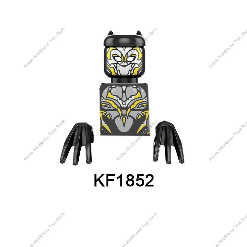 KF6178 미니 피규어 빌딩 블록 플라스틱 장난감 어린이용, 검은 색 Okoge Namor McKenzie 아이언 하트 팬더 MK2 히어로