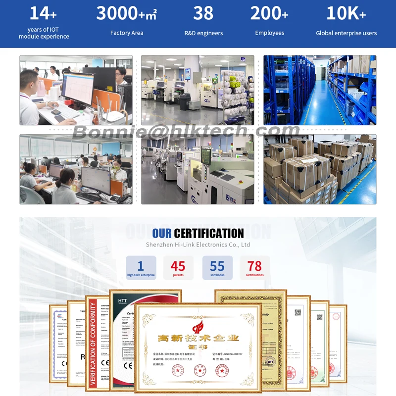 Hi-Link 미니 사이즈 레이더 센서 모션 모듈, LD2410, 5V, 24G mmWave