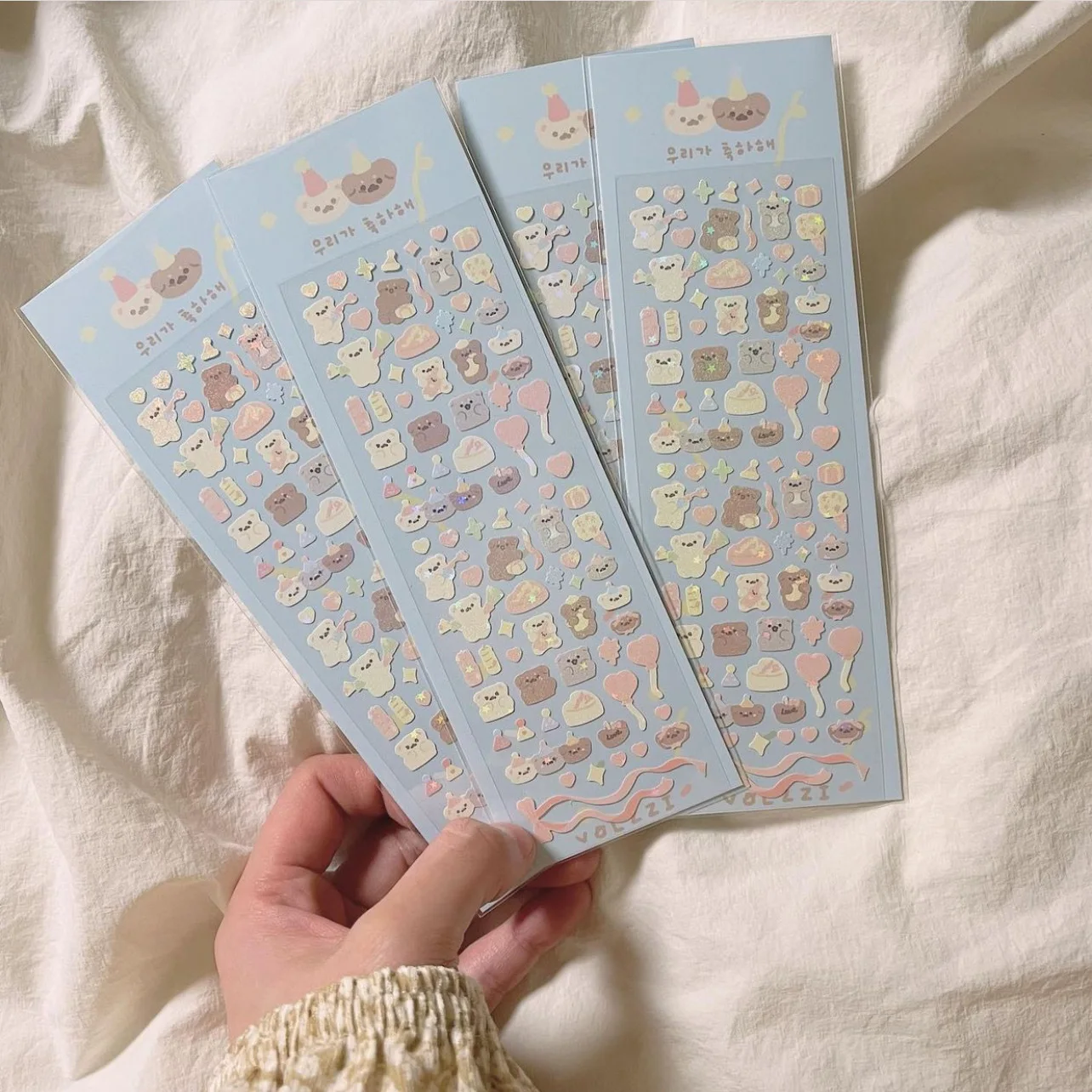 귀여운 핑크 레이저 러브 베어 스티커, 스크랩북 사진 프레임 수제 러브 문구 장식 카와이 스티커 미술 용품