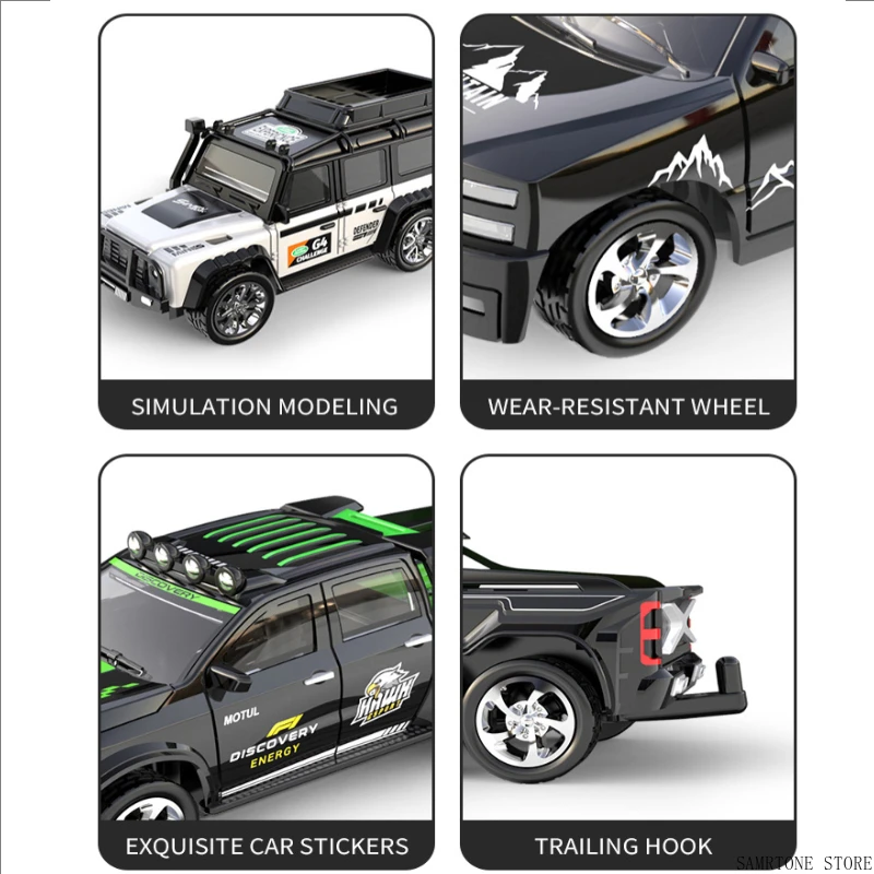 어린이용 미니 리모컨 SUV 드리프트 전기 오프로드 자동차, RC 자동차, 2.4G, 5 채널, 1:64 합금, 1 시간 긴 내구성