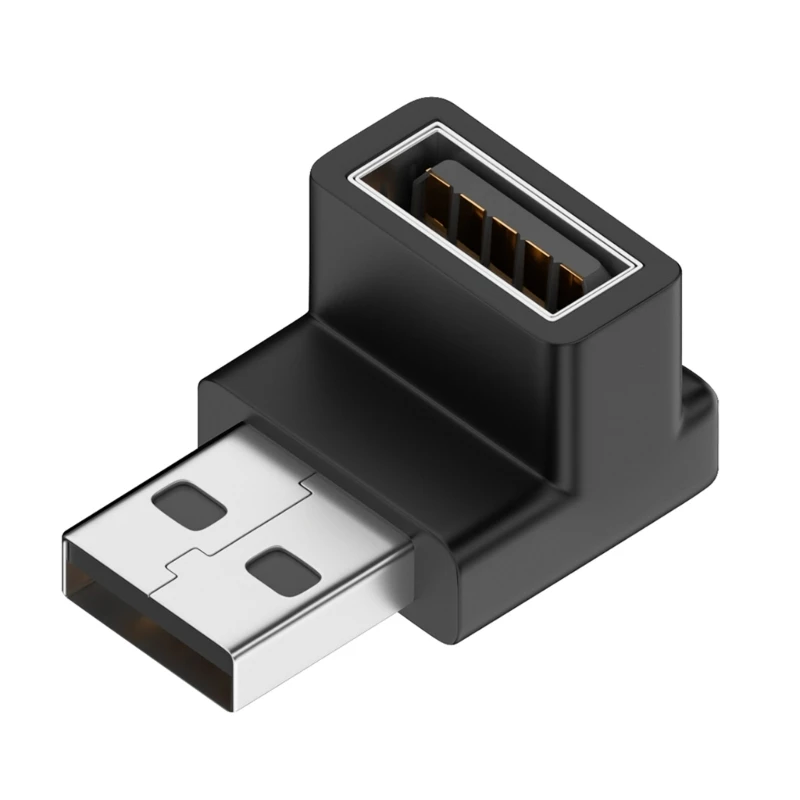 90 도 USB 3.0 수-암 직각 확장 어댑터, USB 상향 엘보 어댑터, 10Gbps, 노트북 PC 커넥터 컨버터