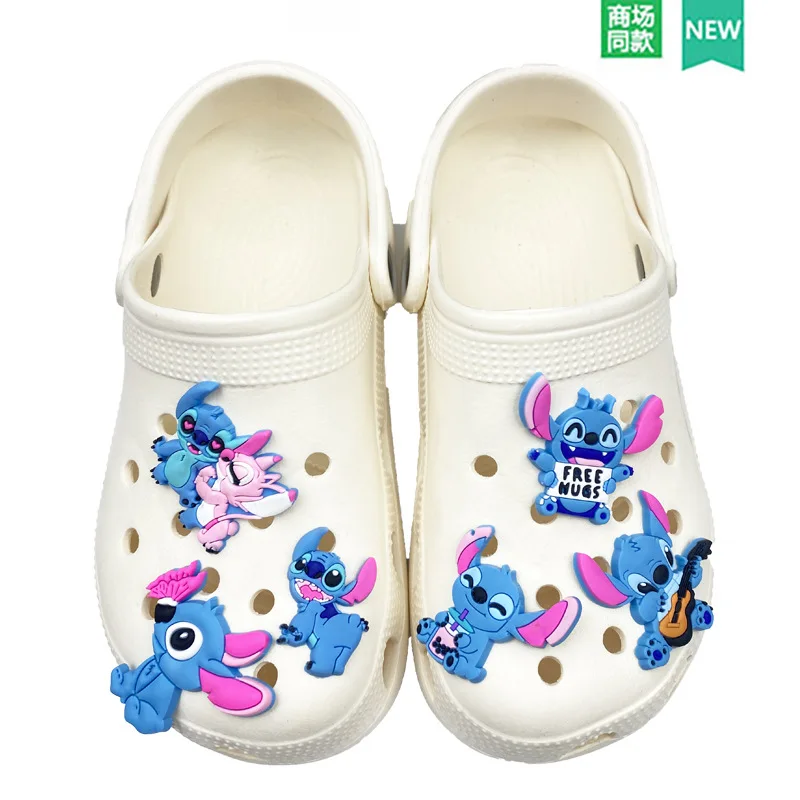 디즈니 스티치 만화 캐릭터 릴로 & 스티치 신발 버클, 애니메이션 샌들 액세서리, 코크 참 장식, 어린이 선물