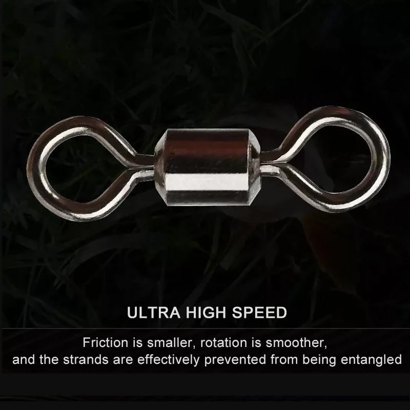 낚시 배럴 베어링 롤링 회전 솔리드 링 LB 미끼 커넥터, 17 크기 낚시 태클 액세서리 물고기 도구, 20/100pcs