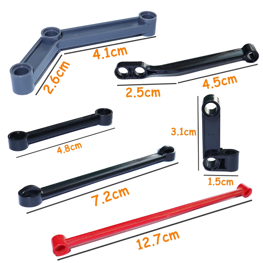 빌딩 블록 기술 부품 MOC 서스펜션 스프링 하드/소프트 스프링 스티어링 쇼크 업소버 2637 32005 32293 76537 57515 76138