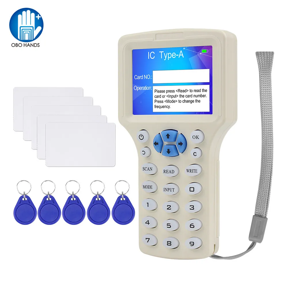 10 영어 빈도 RFID 복사기 125KHz 키 fob NFC 리더기 라이터 13.56MHz 암호화된 프로그래머 USB UID 카드, 스마트 보안, 풀 컬러 스크린, 명확한 전시, 다언어, 다양한 유형의 디코딩 title=10 영어 빈도 RFID 복사기 125KHz 키 fob NFC 리더기 라이터 13.56MHz 암호화된 프로그래머 USB UID 카드, 스마트 보안, 풀 컬러 스크린, 명확한 전시, 다언어, 다양한 유형의 디코딩 