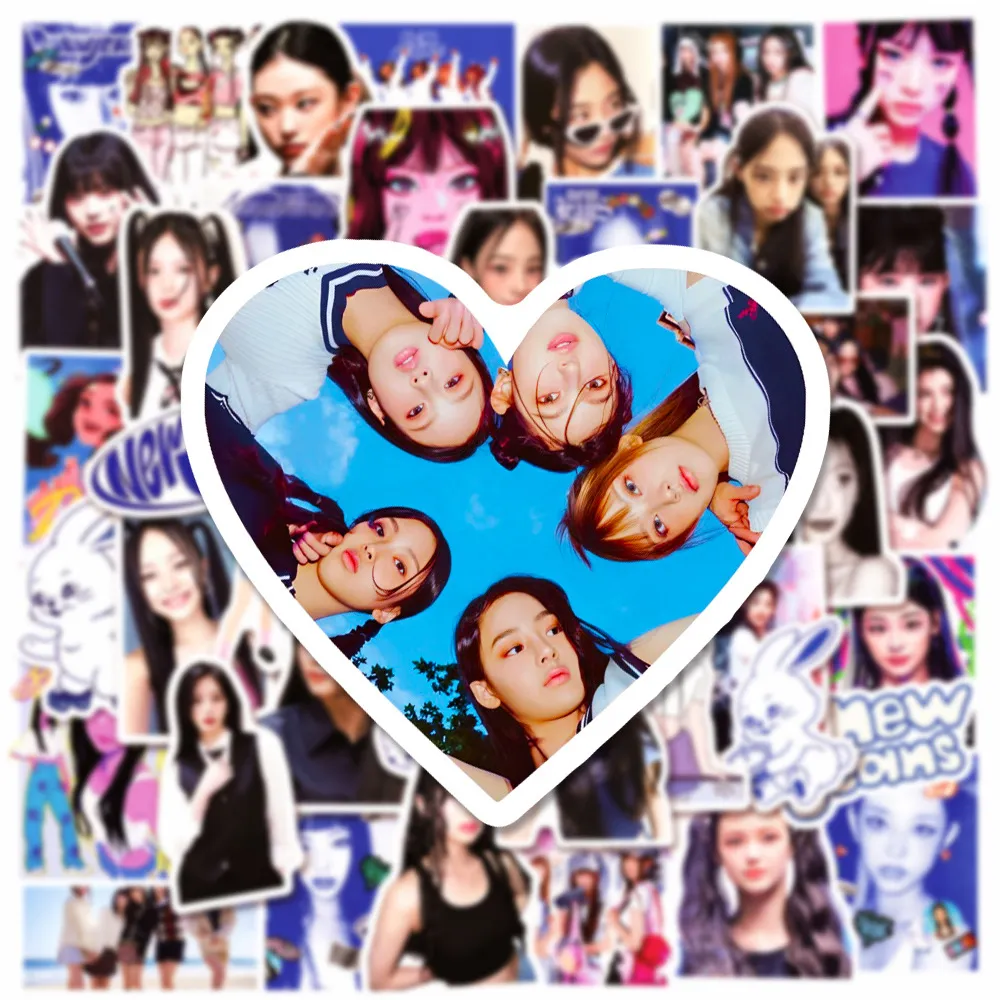 Kpop 신상 청바지 스티커, 카와이 소녀 스티커, 일기 스크랩북, 오토바이 노트북 벽, 방수 장식 데칼, 10 개, 30 개, 50 개