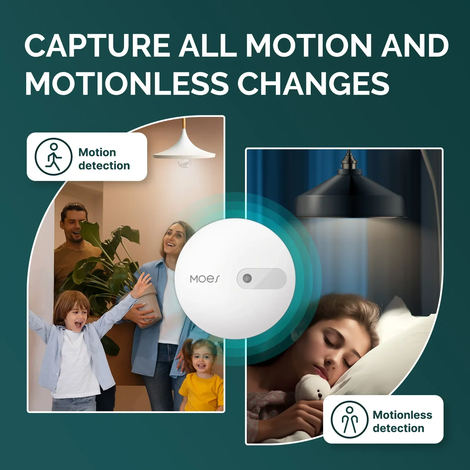 MOES ZigBee 인체 존재 센서 감지기, 레이더 파 감지 센서, 가정 보안용, 투야 스마트 인체 존재 센서