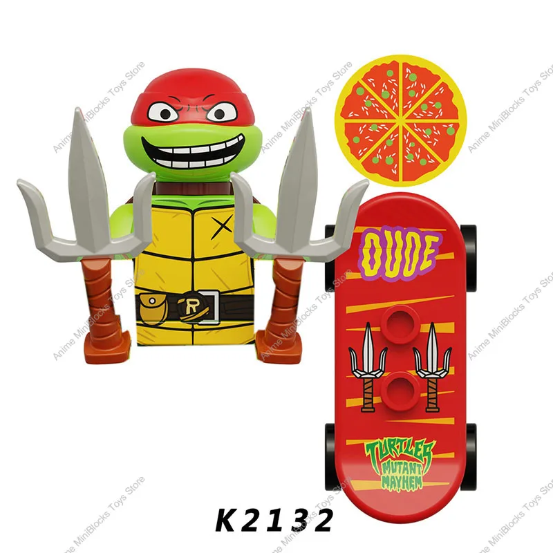 TMNT 게임 인형 브릭, 레오 래프 인형, 만화 미니 피규어, 액션 빌딩 블록, 장난감 브릭, 어린이 KDL817, KF6196